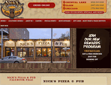 Tablet Screenshot of nickspizzapub.com